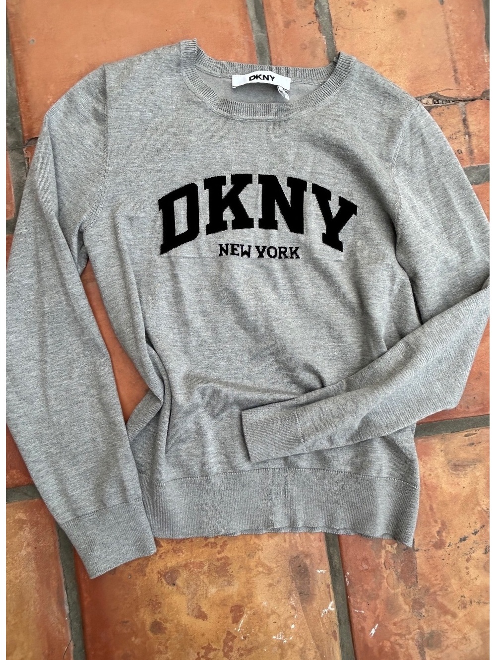 Y2K DKNY New York Collegiate Logo Sweater